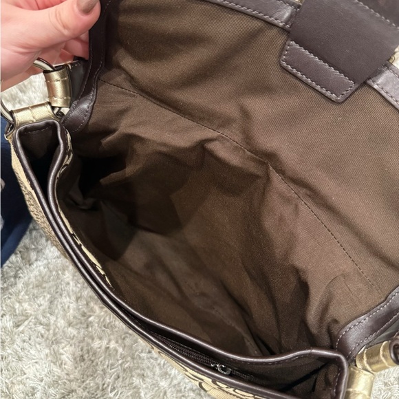 Rare Coach Brown Shoulder Bag F2316 Vintage Coach Bag Soho Signature Patch Work - Picture 5 of 8